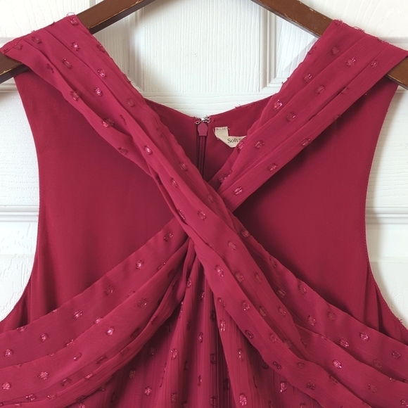 Soft Surroundings Sanna Sparkling Sleeveless Halter Neck Maxi Dress Sangria 10 - Picture 3 of 15